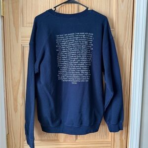 Navy Blue Crewneck with affirmations